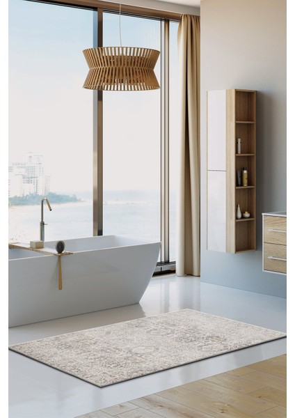 Dekoratif Özel Tasarım Yıkanabilir,ince, Kaymaz Tabanlı, Modern Halı KECE-FR47
