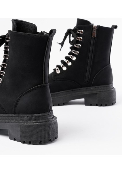 812-2121 Siyah Zümrüt Bağcıklı Fermuarlı Günlük Kadın Bot indirimleri