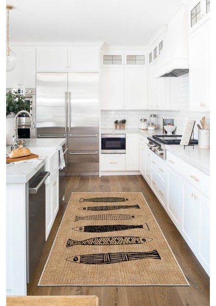 Dekoratif Özel Tasarım Yıkanabilir,ince, Kaymaz Tabanlı, Modern Halı WOOKECE1684