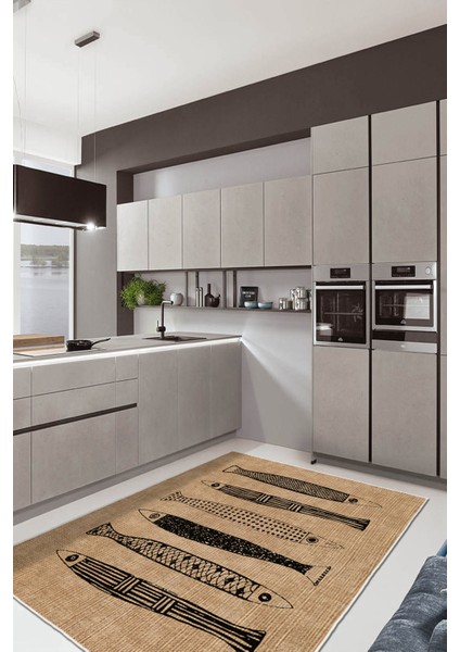 Dekoratif Özel Tasarım Yıkanabilir,ince, Kaymaz Tabanlı, Modern Halı WOOKECE1684 fırsatları