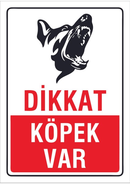 Uyarı Levhaları " Dikkat Köpek Var Kurt" 30X40CM Pvc Levha