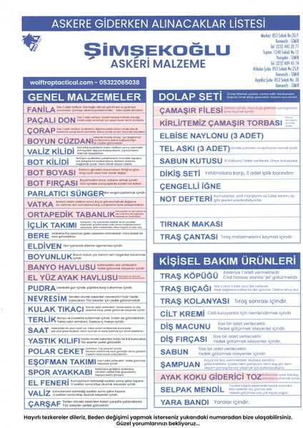 12'li Kütahya Havacı Asker Malzeme Seti, Acemi Bedelli Kütahya Havacı Asker Seti, Kütahya Havacı Asker Çamaşırları