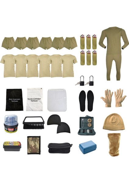 6'lı Acemi Bedelli Asker Seti, Kışlık Askeri Malzeme Paketi