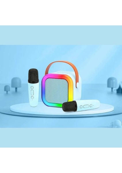 Karaoke Hoparlör 5W Tf Kart/usb/tws/ses Değiştirme Özellikli Mikrofonlu Rgb Işıklı Bluetooth Speaker