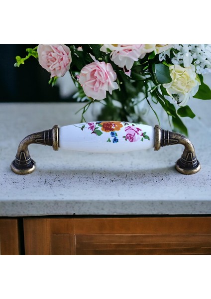 Mobilya Mutfak Çekmece Dolap Kapak Dolabı Kulbu Gerçek Porselen Kulpları Beyaz (96 Mm-9.6 Cm) fırsatları