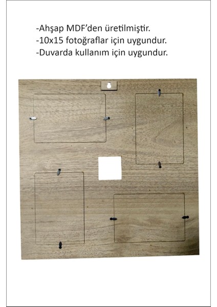 4'lü 10 x 15 cm Kolaj Fotoğraf Çerçevesi & Ahşap Mdf fırsatları