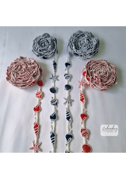 Deniz Kabukları Motifli Şerit Kurdele Nakış Modeli ( 6 Metre ) fırsatları