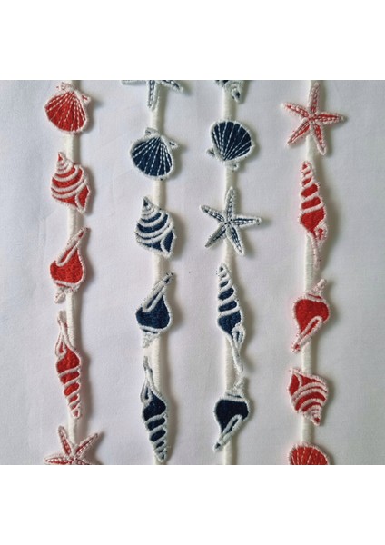 Deniz Kabukları Motifli Şerit Kurdele Nakış Modeli ( 6 Metre ) indirimleri