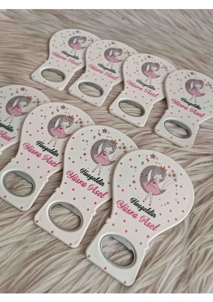 25 Adet Ayda Oturan Peri Kızlı Balon Açacak Magnet Hediyelik Yenidoğan Doğum Günü Mevlüt Hediyelikleri