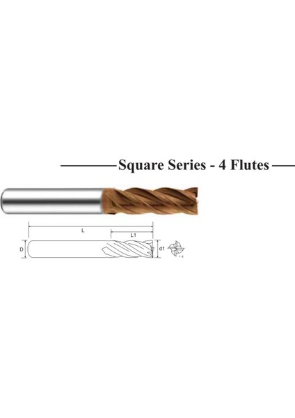 Düz Elmas Freze - Squere Series