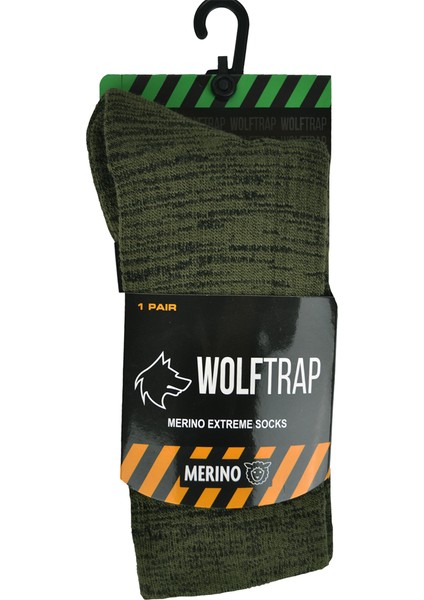 Merino Yünlü Kışlık Çorap Haki indirimleri