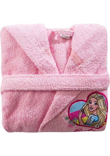 Lcwk Barbie Nakışlı Kız Çocuk Bornoz