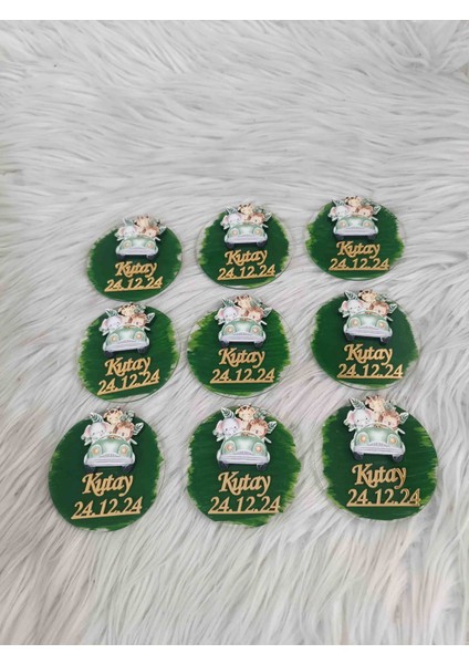 10 Adet Safari Figürlü Pleksi Magnet Yenidoğan Doğum Günü Mevlüt Hediyelikleri modelleri