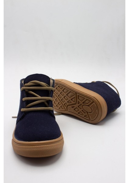 Bağcıklı Fermuarlı Deri Bebek Bot Lacivert indirimleri