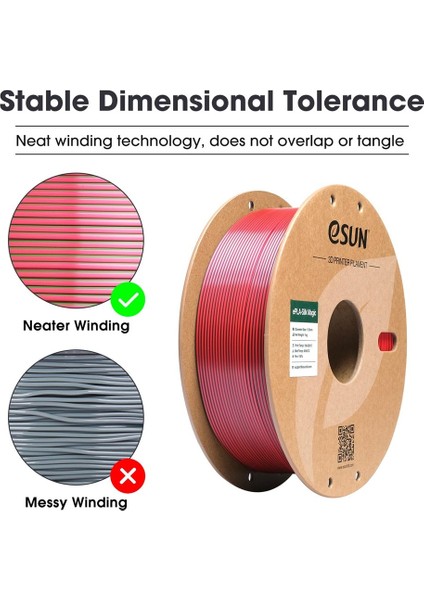 Urhanshop Esun Epla-Silk Magic Filament Siyah-Kırmızı