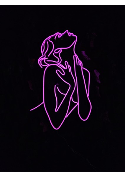 Cizgineon Woman-Kadın Neon LED Duvar Dekarasyon