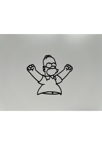 Dekoratif Sevinen Homer Simpson Duvar Figürü