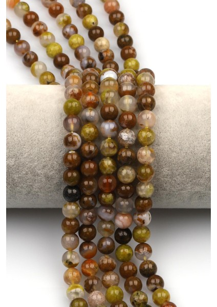 Avustralya Agate Opal Doğaltaş Dizi 7 mm Küre Kesim