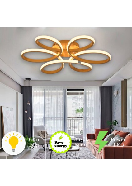 Linup Modern Plafonyer Tavana Sıfır LED Avize Gün Işığı
