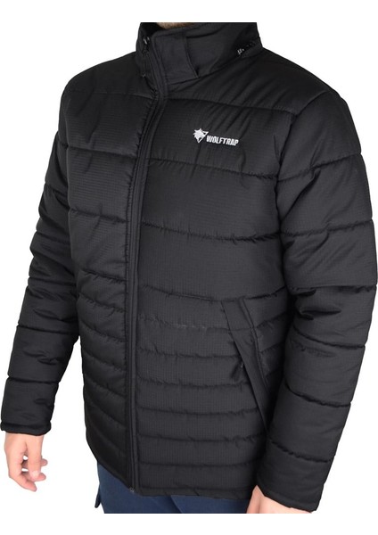 Wolftrap Kapüşonlu Kapitone Mont Siyah