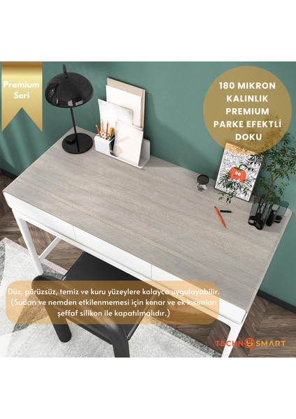 60×100 cm Kendinden Yapışkanlı Balıksırtı Desenli Premium Duvar Kağıdı Masa Dolap Kaplama