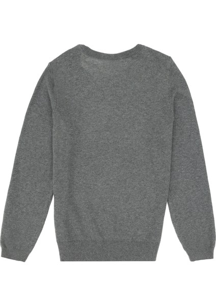 Erkek Çocuk Gri Melanj Kazak /Triko 50288893-VR086