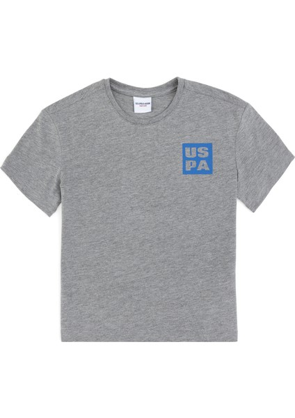 Erkek Çocuk Gri Melanj Tişört Basic 50295447-VR086