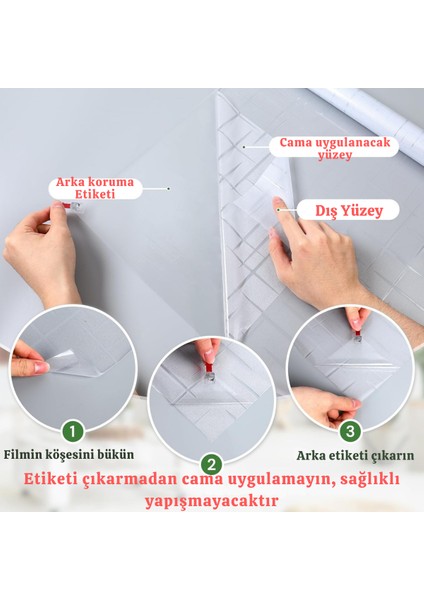 60CMX100CM Buzlu Desenli Cam Kaplama Filmi Statik Duşa Kabin Ofis Dekorasyon Folyo