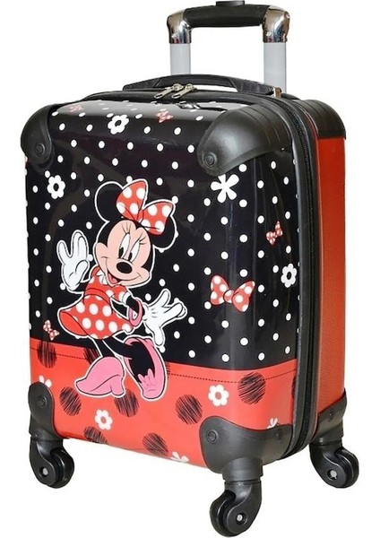 Mickey Mouse Woman Kız Çocuk Valizi – Kırmızı Siyah