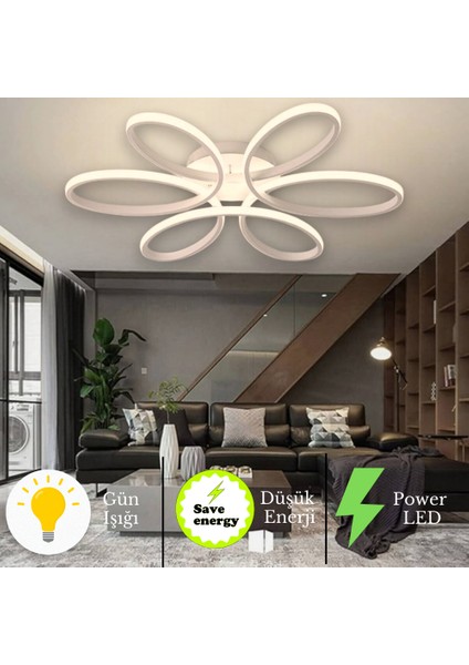 Linup Modern Plafonyer Tavana Sıfır LED Avize Gün Işığı
