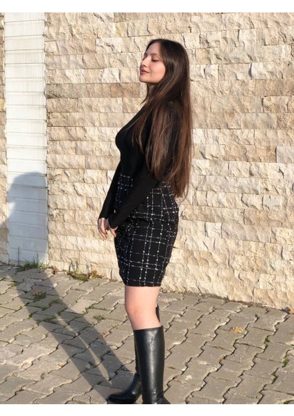 Kadın Gold Düğmeli Fermuarlı Astarlı Tüvit Etek fırsatları