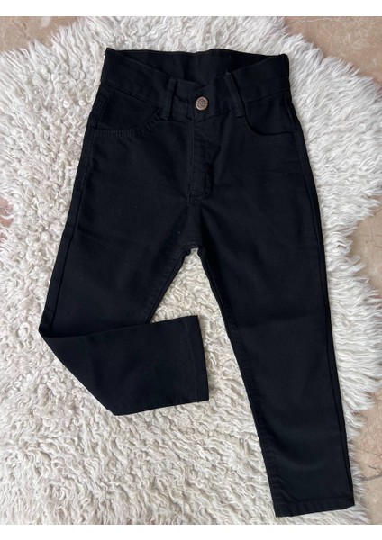 Unisex Çocuk Jean Pantolon Gizli Ayarlanabilir Bel Unisex Kot Pantolon