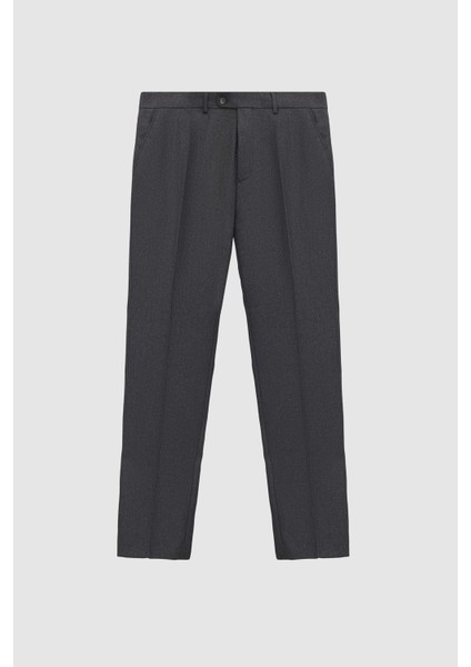 Ds Damat Slim Fit Antrasit Armürlü Kumaş Pantolon