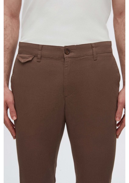 Silim Fit Vizon Armürlü Chino Pantolon