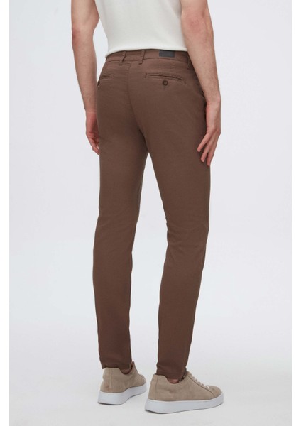 Silim Fit Vizon Armürlü Chino Pantolon