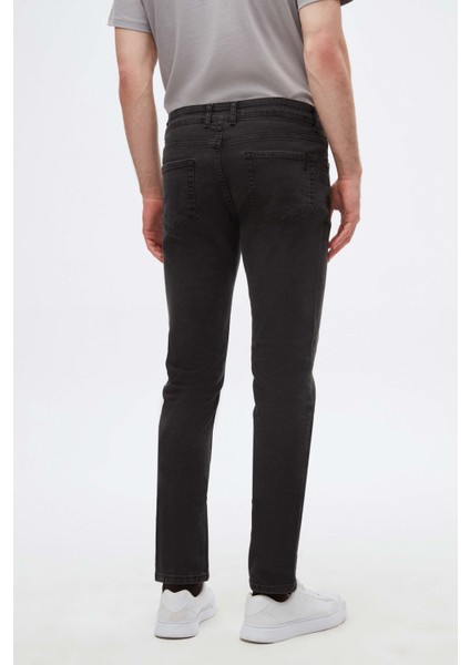 Super Slim Fit Gri Denim Pantolon