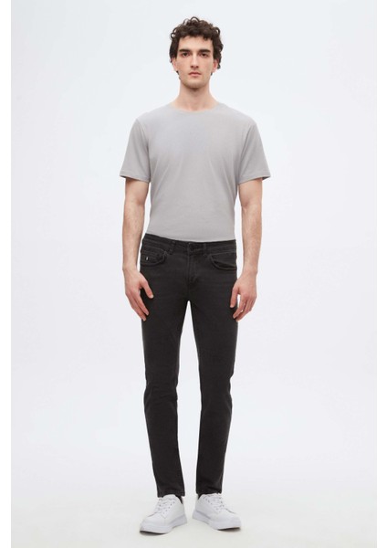 Super Slim Fit Gri Denim Pantolon