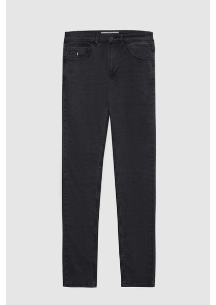 Super Slim Fit Gri Denim Pantolon