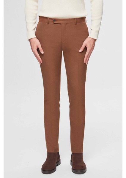 Camel Gabardin Kumaş Pantolon