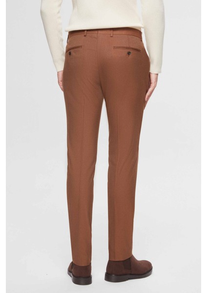 Camel Gabardin Kumaş Pantolon
