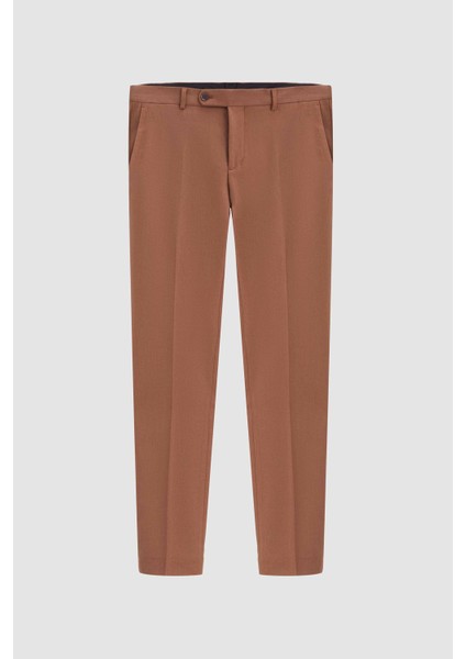Camel Gabardin Kumaş Pantolon