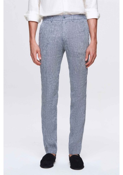 Ds Damat Slim Fit Lacivert Düz Jogger Pantolon