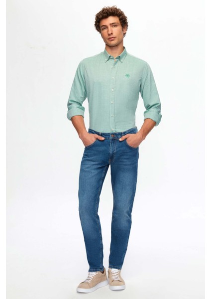 Ds Damat Slim Fit Lacivert Denim Denim Pantolon fiyatları