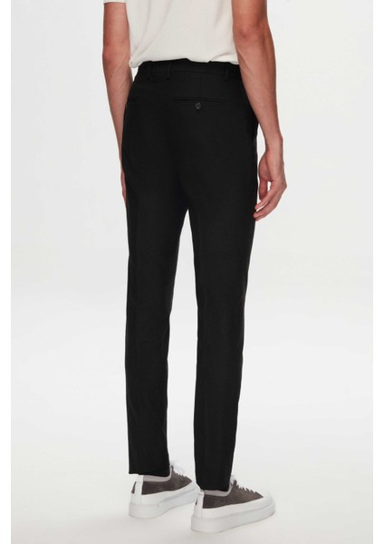 Siyah Gabardin Kumaş Pantolon