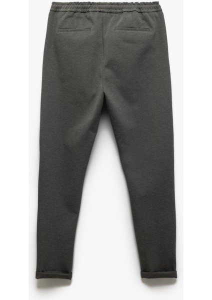Viskon Karışımlı Beli Bağcıklı Jogger Eşofman Pantolon