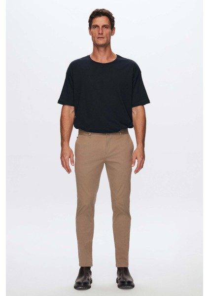 Slim Fit Vizon Armürlü Chino Pantolon fiyatları