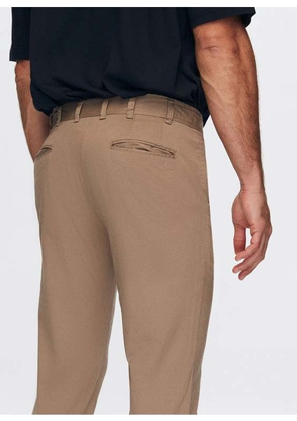 Slim Fit Vizon Armürlü Chino Pantolon fırsatları