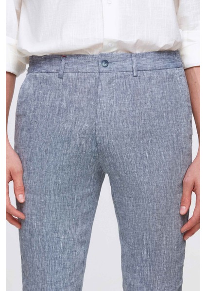 Ds Damat Slim Fit Lacivert Düz Jogger Pantolon