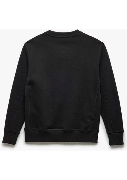 Bisiklet Yaka Dikiş Detaylı Şardonlu Pamuk Karışımlı Basic Sweatshirt fırsatları