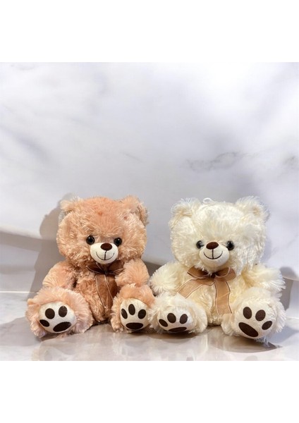 Peluş 30 cm Kurdeleli Ayı Ekru fiyatları